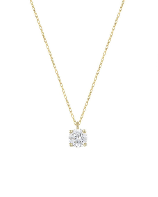 Κολιέ K538K Μονόπετρο σε Χρυσό 9ct με Ζιργκόν - Κοσμηματοπωλείο Goldy