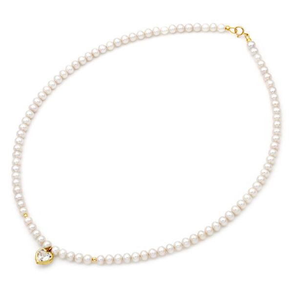 Κολιέ με Μαργαριτάρια 110231 Fresh Water Pearl 4,5-5,0mm 14ct - Κοσμηματοπωλείο Goldy