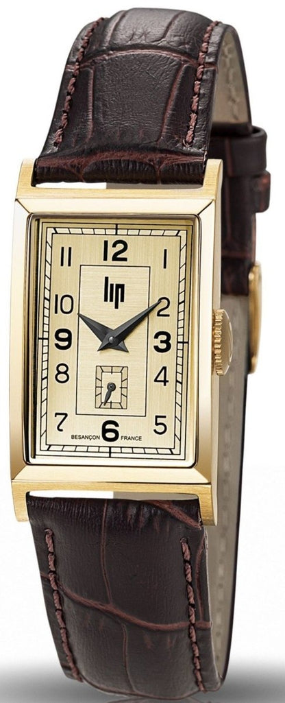 LIP 671006 Churchill T18 Brown Leather Strap - Κοσμηματοπωλείο Goldy