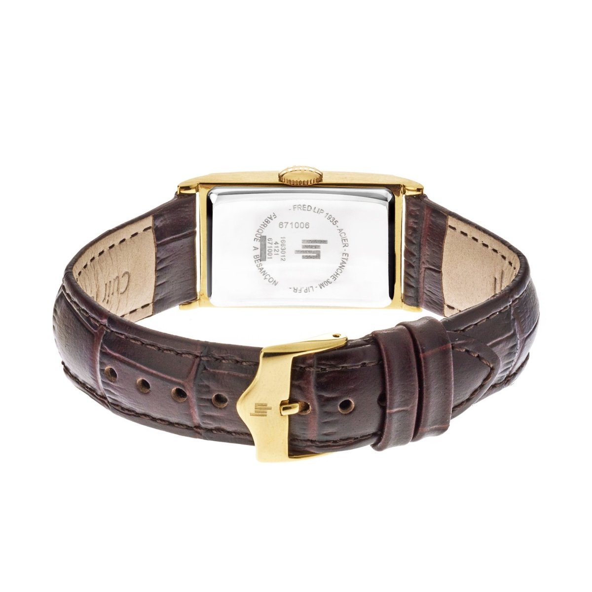 LIP 671006 Churchill T18 Brown Leather Strap - Κοσμηματοπωλείο Goldy