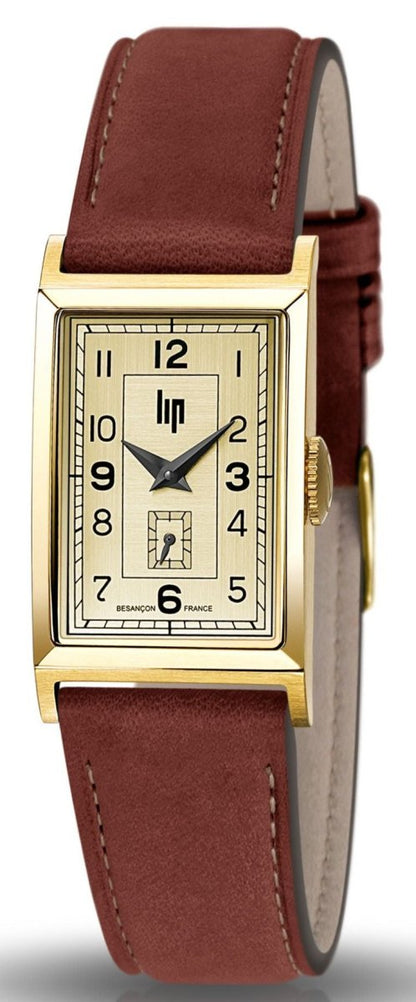 LIP 671014 Churchill T19 Brown Leather Strap - Κοσμηματοπωλείο Goldy