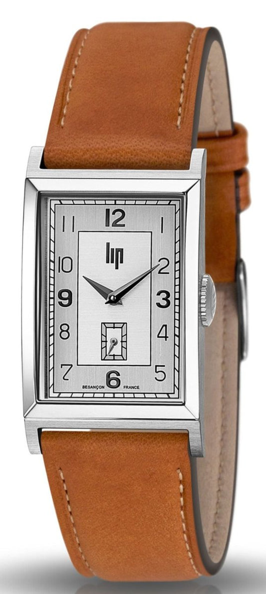 LIP 671276 Churchill T24 Brown Leather Strap - Κοσμηματοπωλείο Goldy