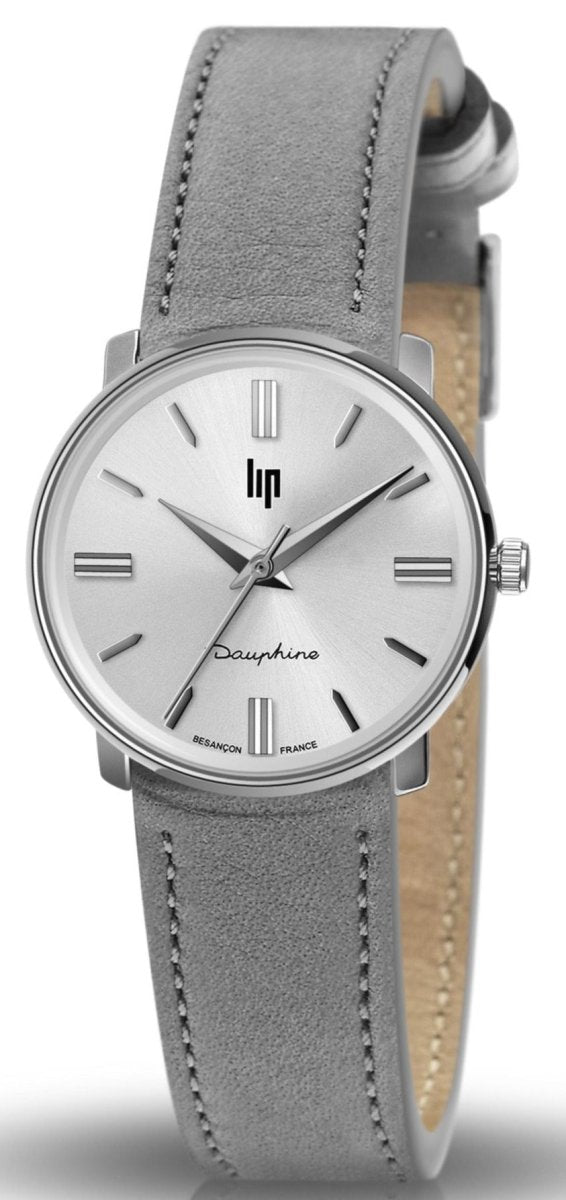 LIP 671477 Dauphine Grey Leather Strap - Κοσμηματοπωλείο Goldy