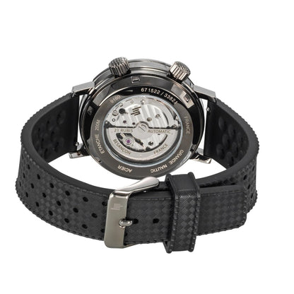 LIP 671522 Grand Nautic Rubber-Leather Black Strap - Κοσμηματοπωλείο Goldy