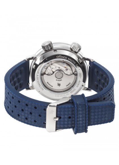 LIP 671530 Grand Nautic Automatic GMT Rubber-Leather Blue Strap - Κοσμηματοπωλείο Goldy