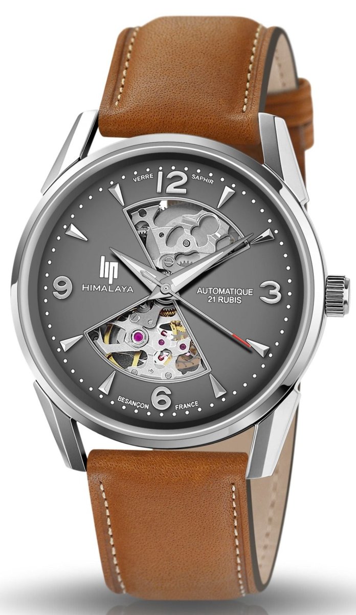 LIP 671572 Himalaya Automatic Brown Leather - Κοσμηματοπωλείο Goldy