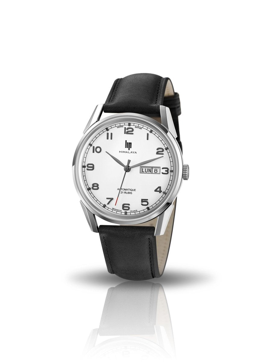 LIP 671582 Himalaya Automatic Black Leather Strap - Κοσμηματοπωλείο Goldy