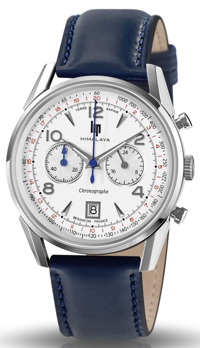 LIP 671593 Himalaya Chronograph Blue Leather Strap - Κοσμηματοπωλείο Goldy