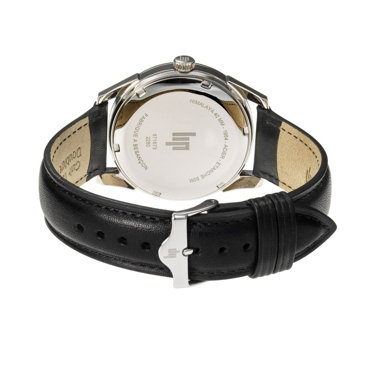 LIP 671673 Himalaya By-Compax Black Leather Strap - Κοσμηματοπωλείο Goldy