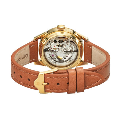 LIP 671683 Himalaya Automatic Brown Leather Strap - Κοσμηματοπωλείο Goldy