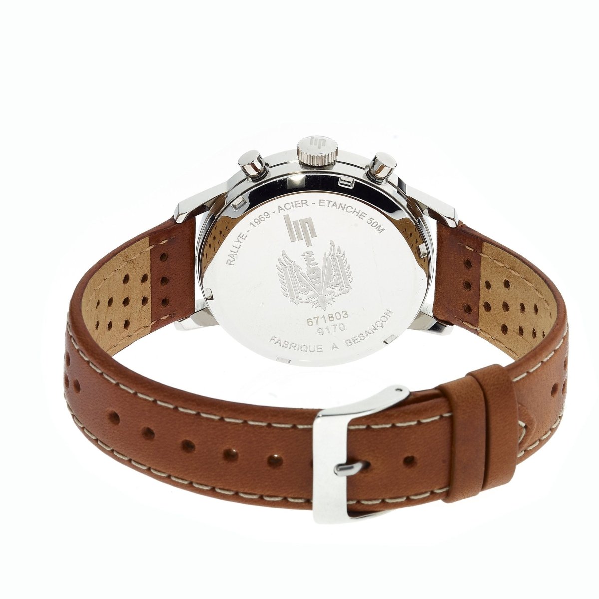 LIP 671803 Rallye Panda Chonograph Brown Leather Strap - Κοσμηματοπωλείο Goldy