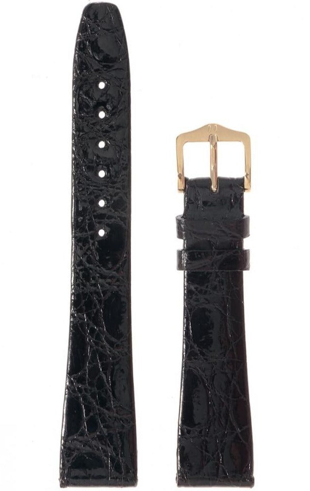 Λουρί Alligator Prestige 0201362 Black Leather Strap - Κοσμηματοπωλείο Goldy