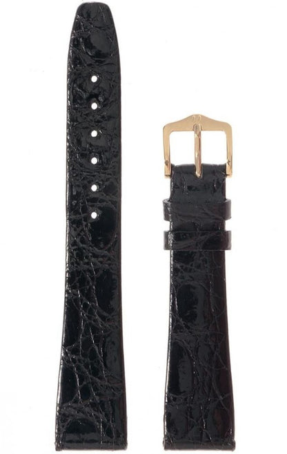 Λουρί Alligator Prestige 0201362 Black Leather Strap - Κοσμηματοπωλείο Goldy