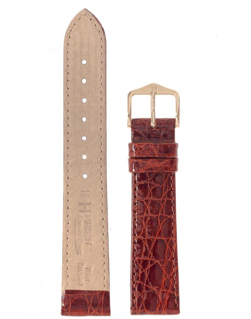 Λουρί Crocodile Genuine 020136 Light Brown Leather Strap - Κοσμηματοπωλείο Goldy