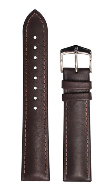 Λουρί Hirsch 09250-02110 James Brown Leather-Rubber Strap - Κοσμηματοπωλείο Goldy