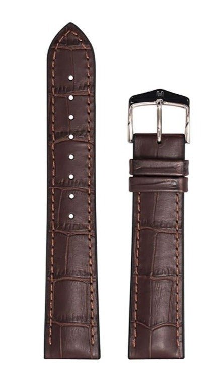 Λουρί Hirsch 09250-28110 Paul Brown Leather-Rubber Strap - Κοσμηματοπωλείο Goldy