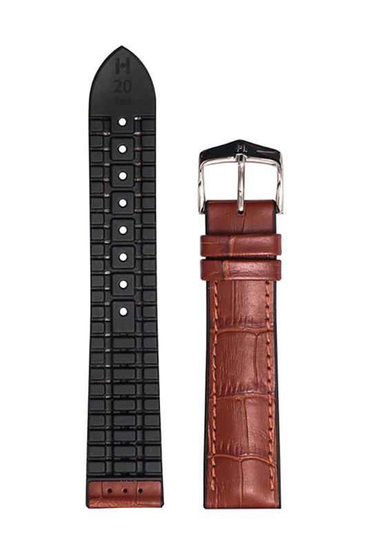 Λουρί Hirsch 09250-28170 Paul Light Brown Leather-Rubber Strap - Κοσμηματοπωλείο Goldy