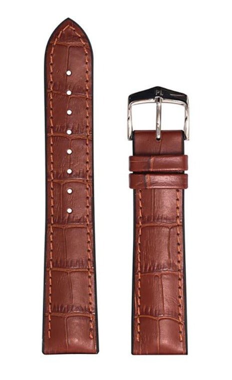 Λουρί Hirsch 09250-28170 Paul Light Brown Leather-Rubber Strap - Κοσμηματοπωλείο Goldy