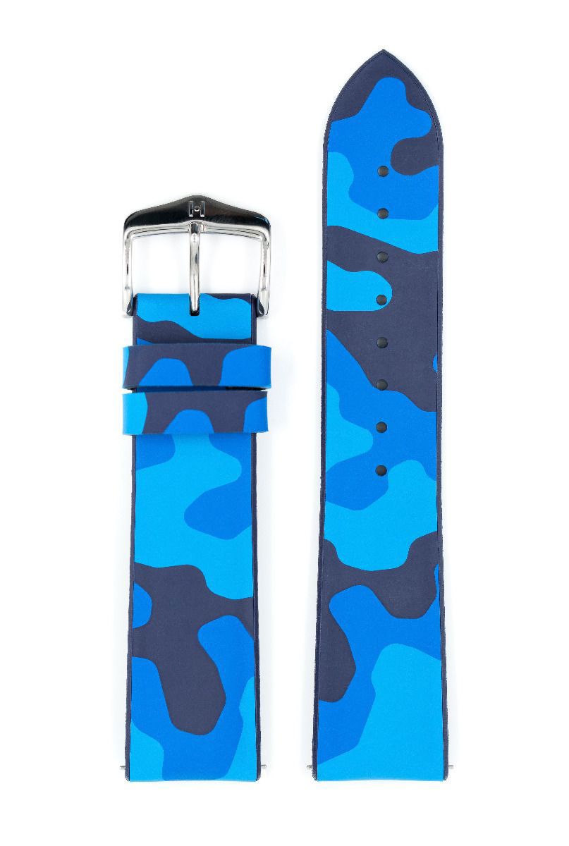 Λουρί Hirsch 0928088X80 John Blue Caoutchouc Strap - Κοσμηματοπωλείο Goldy