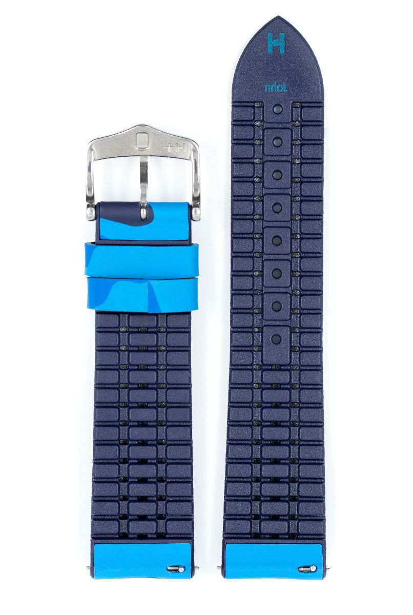 Λουρί Hirsch 0928088X80 John Blue Caoutchouc Strap - Κοσμηματοπωλείο Goldy