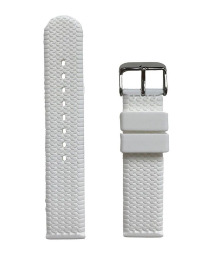 Λουρί Hirsch 4023-8800 Racing White Caoutchouc Strap - Κοσμηματοπωλείο Goldy