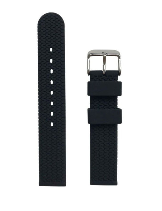 Λουρί Hirsch 4023-8850 Racing Black Caoutchouc Strap - Κοσμηματοπωλείο Goldy