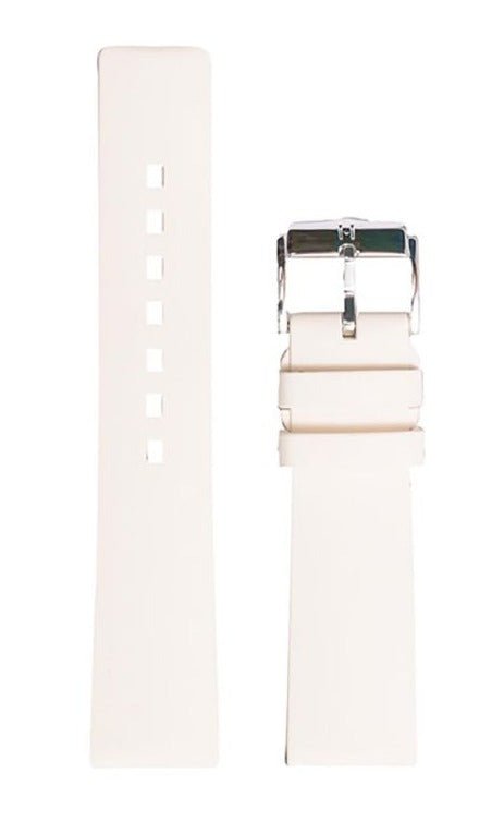 Λουρί Hirsch 4041-8800 Pure White Rubber Strap - Κοσμηματοπωλείο Goldy