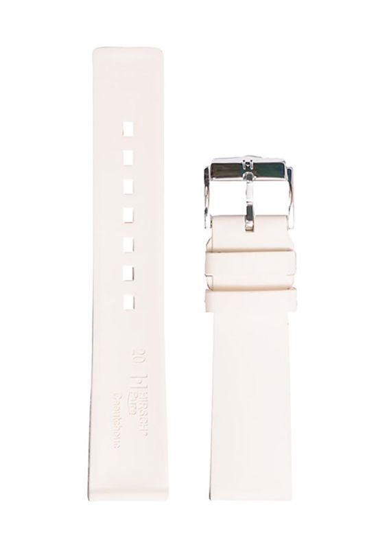 Λουρί Hirsch 4041-8800 Pure White Rubber Strap - Κοσμηματοπωλείο Goldy