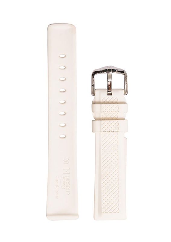 Λουρί Hirsch 4047-8800 Accent White Caoutchouc Strap - Κοσμηματοπωλείο Goldy