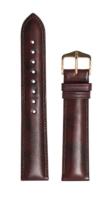 Λουρί Hirsch Ascot 0157-5010 Brown Leather Strap - Κοσμηματοπωλείο Goldy