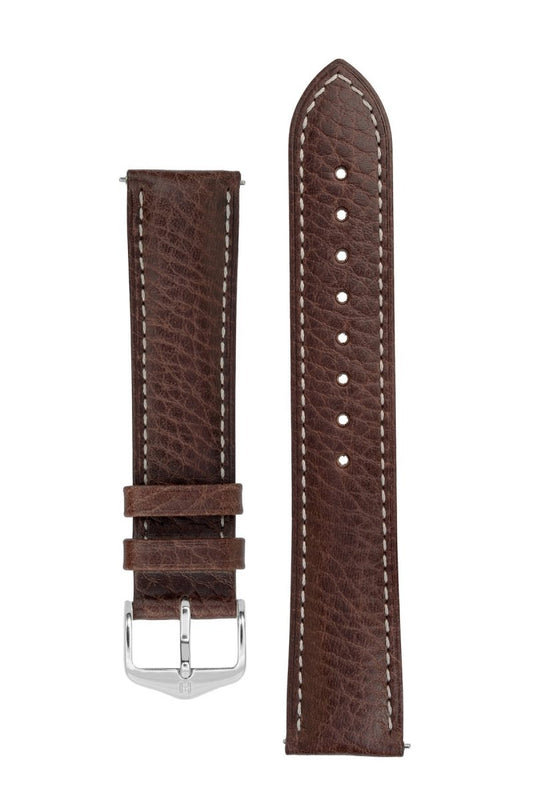 Λουρί Hirsch Boston 0130-2010 Brown Leather Strap - Κοσμηματοπωλείο Goldy