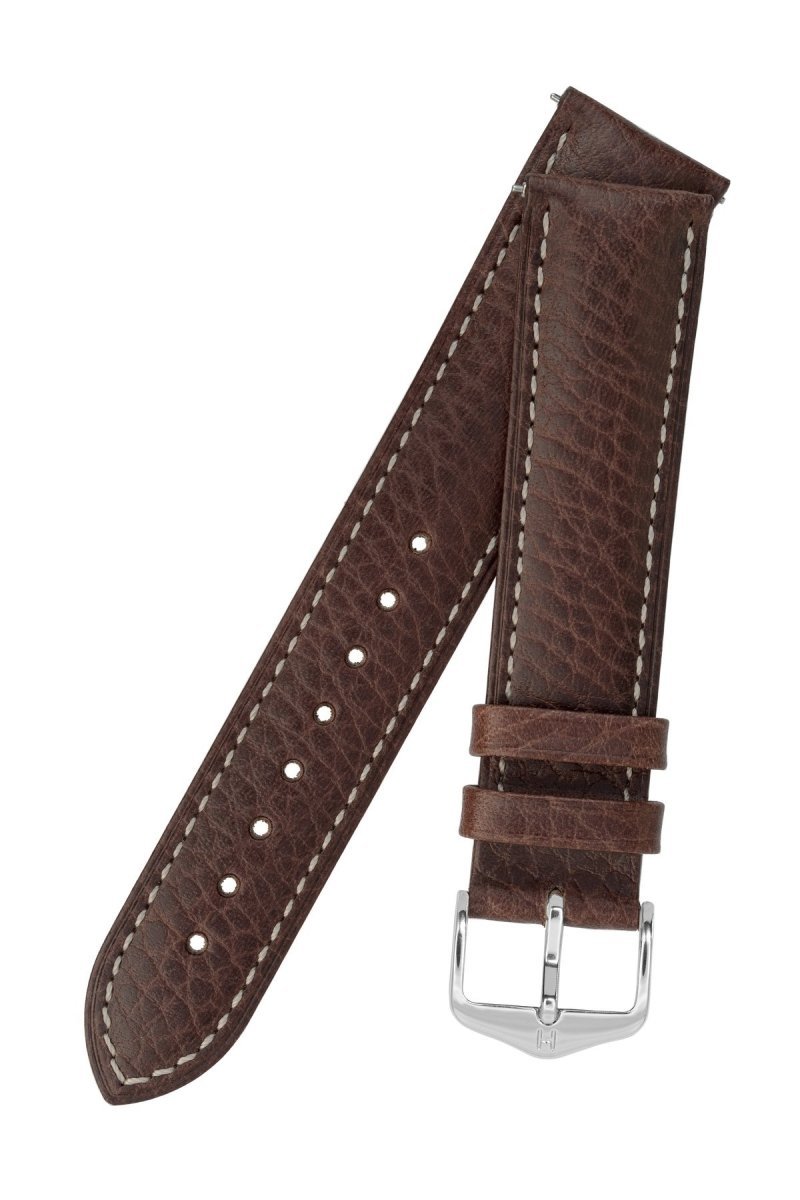 Λουρί Hirsch Boston 0130-2010 Brown Leather Strap - Κοσμηματοπωλείο Goldy