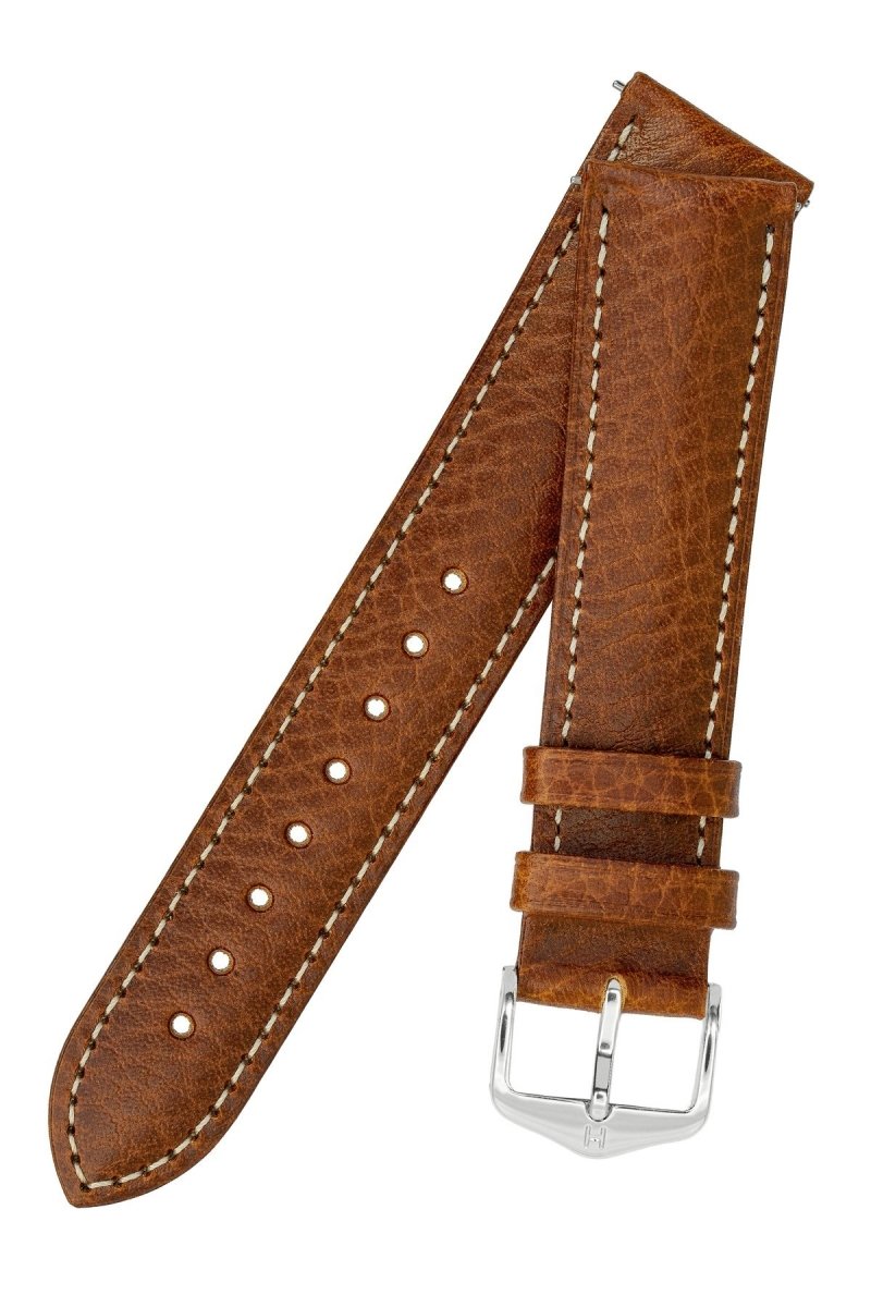 Λουρί Hirsch Boston 0130-2070 Light Brown Leather Strap - Κοσμηματοπωλείο Goldy