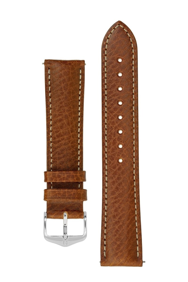 Λουρί Hirsch Boston 0130-2070 Light Brown Leather Strap - Κοσμηματοπωλείο Goldy