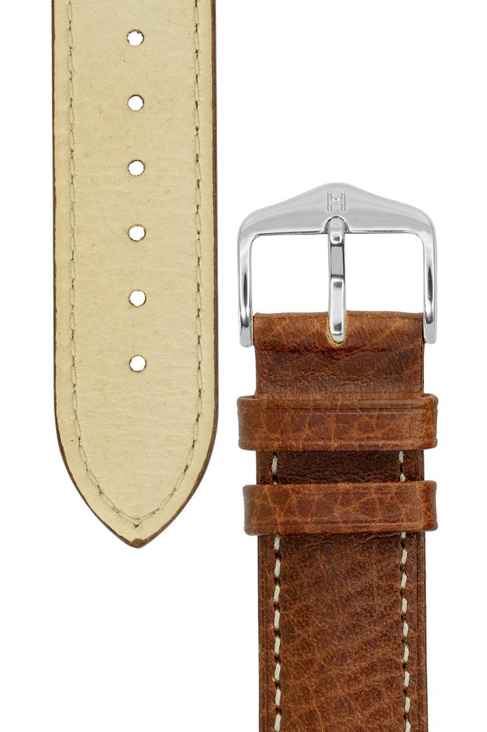 Λουρί Hirsch Boston 0130-2070 Light Brown Leather Strap - Κοσμηματοπωλείο Goldy