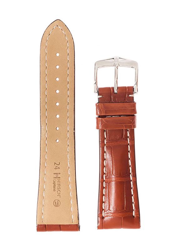 Λουρί Hirsch Capitano 0470-7079 Light Brown Leather Strap - Κοσμηματοπωλείο Goldy