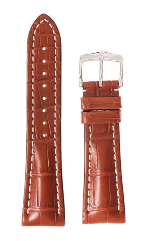 Λουρί Hirsch Capitano 0470-7079 Light Brown Leather Strap - Κοσμηματοπωλείο Goldy