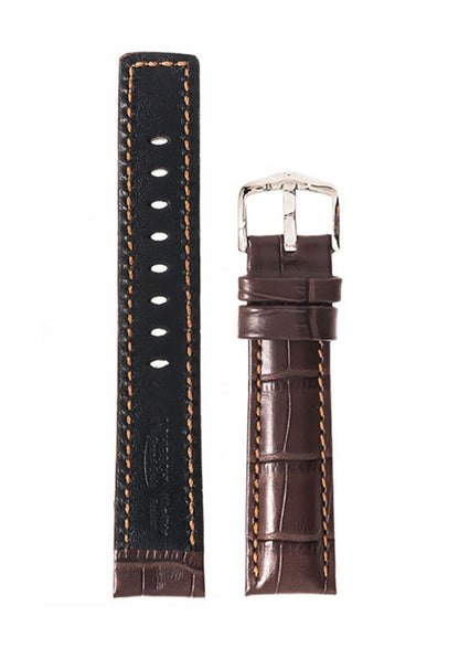 Λουρί Hirsch Grand Duke 0252-8010 Brown Leather Strap - Κοσμηματοπωλείο Goldy