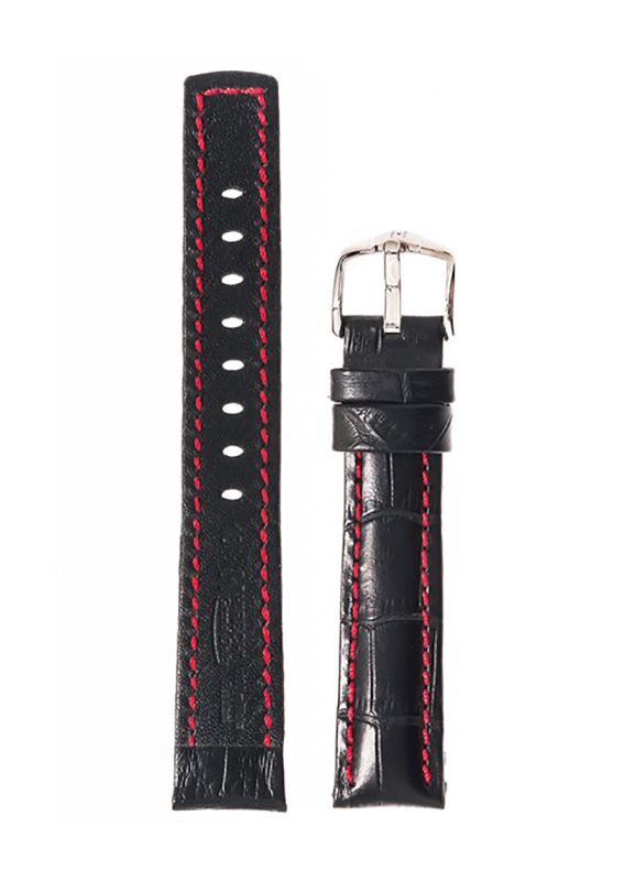 Λουρί Hirsch Grand Duke 0252-8050 Black Leather Strap - Κοσμηματοπωλείο Goldy