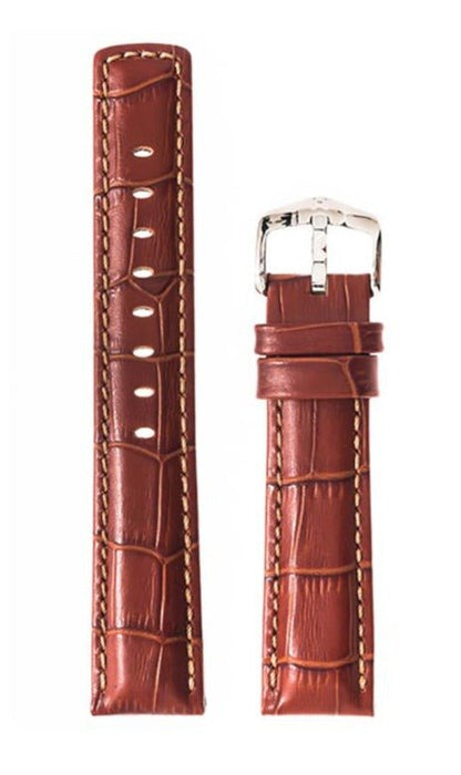 Λουρί Hirsch Grand Duke 0252-8070 Light Brown Leather Strap - Κοσμηματοπωλείο Goldy