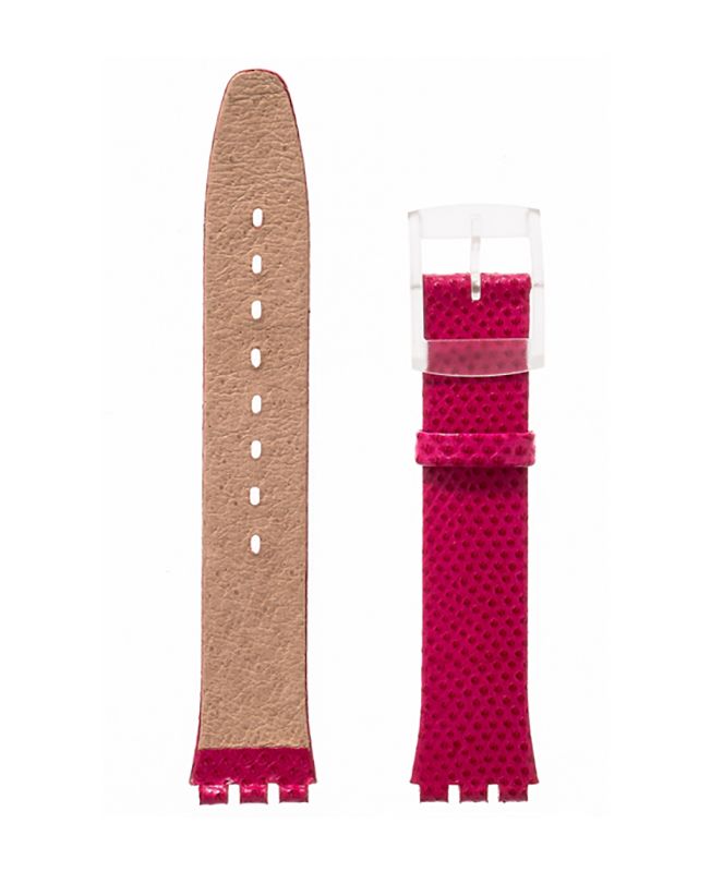 Λουρί Hirsch Hydra 6410-6825 Fuchsia Leather Strap For Swatch - Κοσμηματοπωλείο Goldy