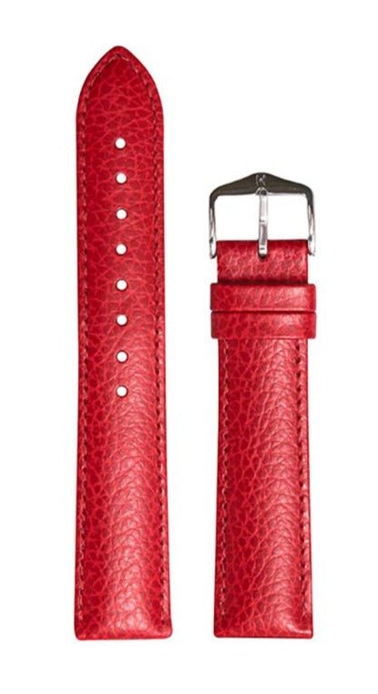 Λουρί Hirsch Kansas 0150-2120 Red Leather Strap - Κοσμηματοπωλείο Goldy