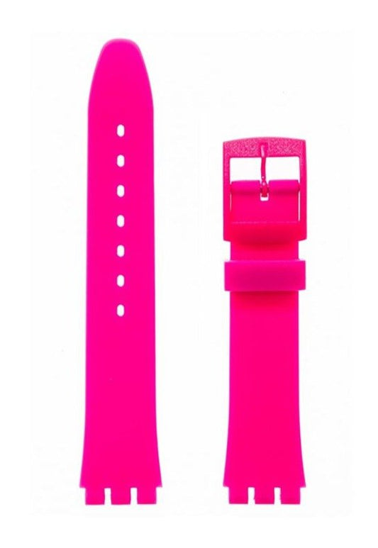 Λουρί Hirsch Lady Tim 6304-9525 Fuchsia Plastic Strap For Swatch - Κοσμηματοπωλείο Goldy