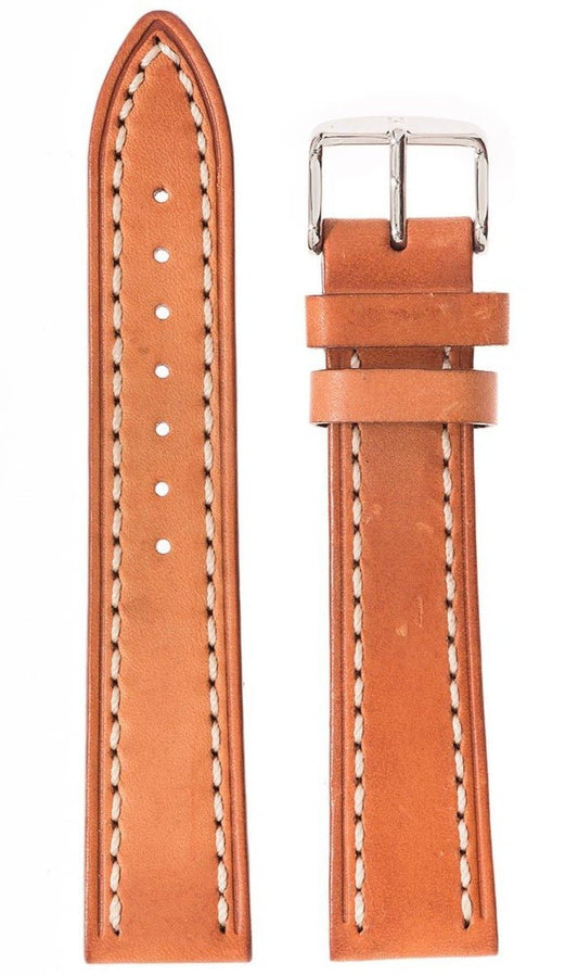 Λουρί Hirsch Liberty 1090-0270 Light Brown Leather Strap - Κοσμηματοπωλείο Goldy