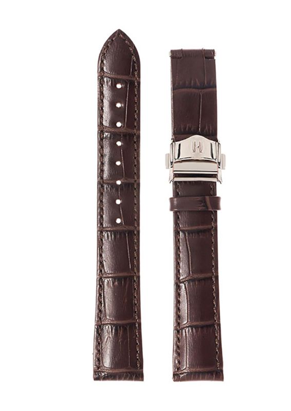 Λουρί Hirsch Lord 0452-8010 Brown Leather Strap - Κοσμηματοπωλείο Goldy