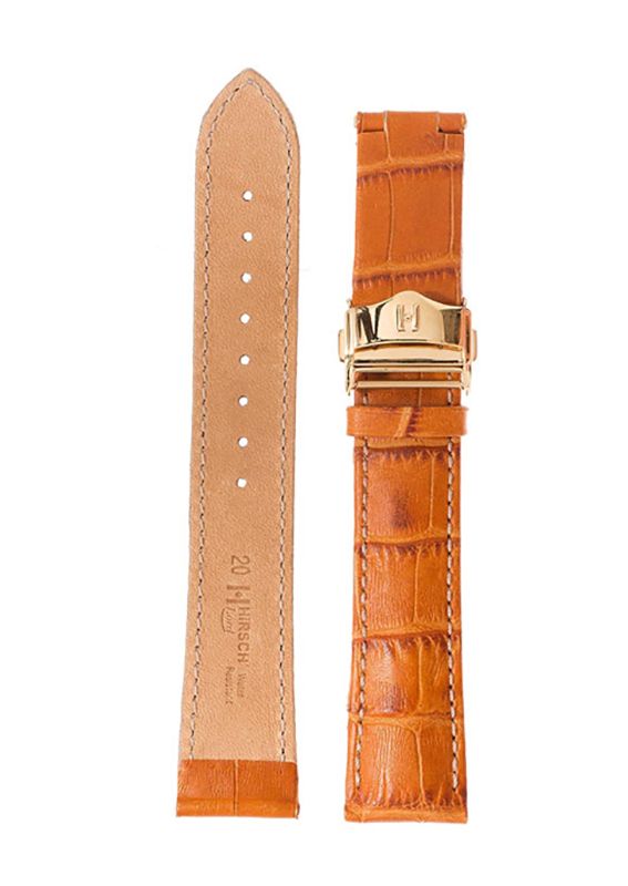 Λουρί Hirsch Lord 0452-8075 Light Brown Leather Strap - Κοσμηματοπωλείο Goldy