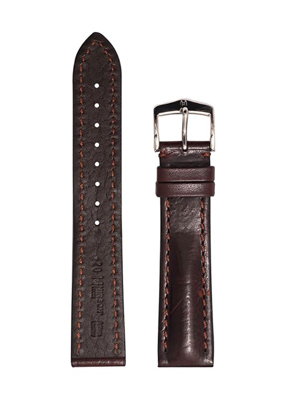 Λουρί Hirsch Lucca 0490-2010 Brown Leather Strap - Κοσμηματοπωλείο Goldy