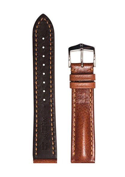 Λουρί Hirsch Lucca 0490-2070 Light Brown Leather Strap - Κοσμηματοπωλείο Goldy