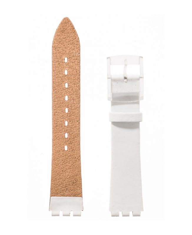 Λουρί Hirsch Luna 6410-9500 White Plastic Strap For Swatch - Κοσμηματοπωλείο Goldy