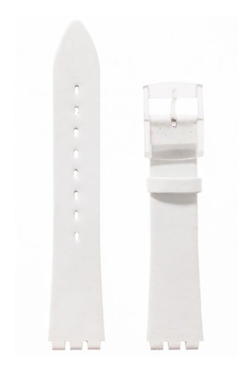 Λουρί Hirsch Luna 6410-9500 White Plastic Strap For Swatch - Κοσμηματοπωλείο Goldy